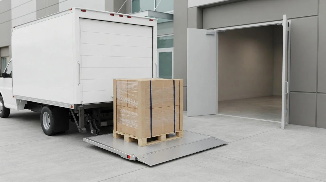 Freight shipping preparation for liftgate vs inside delivery